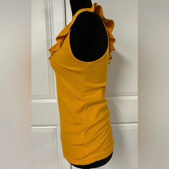 J.Crew Ribbed Ruffle Tank Top - Picture 2 of 5